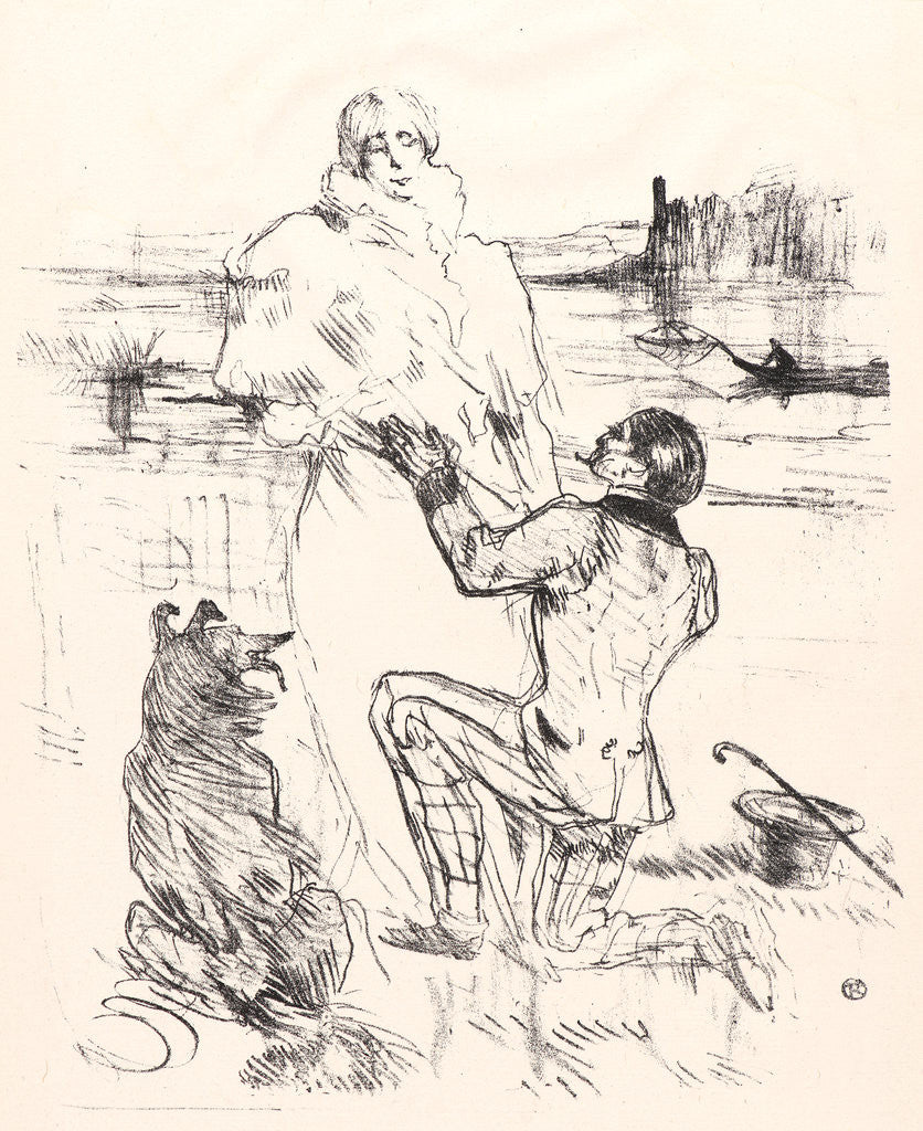 Detail of The Declaration (La Déclaration), 1898 by Henri de Toulouse-Lautrec