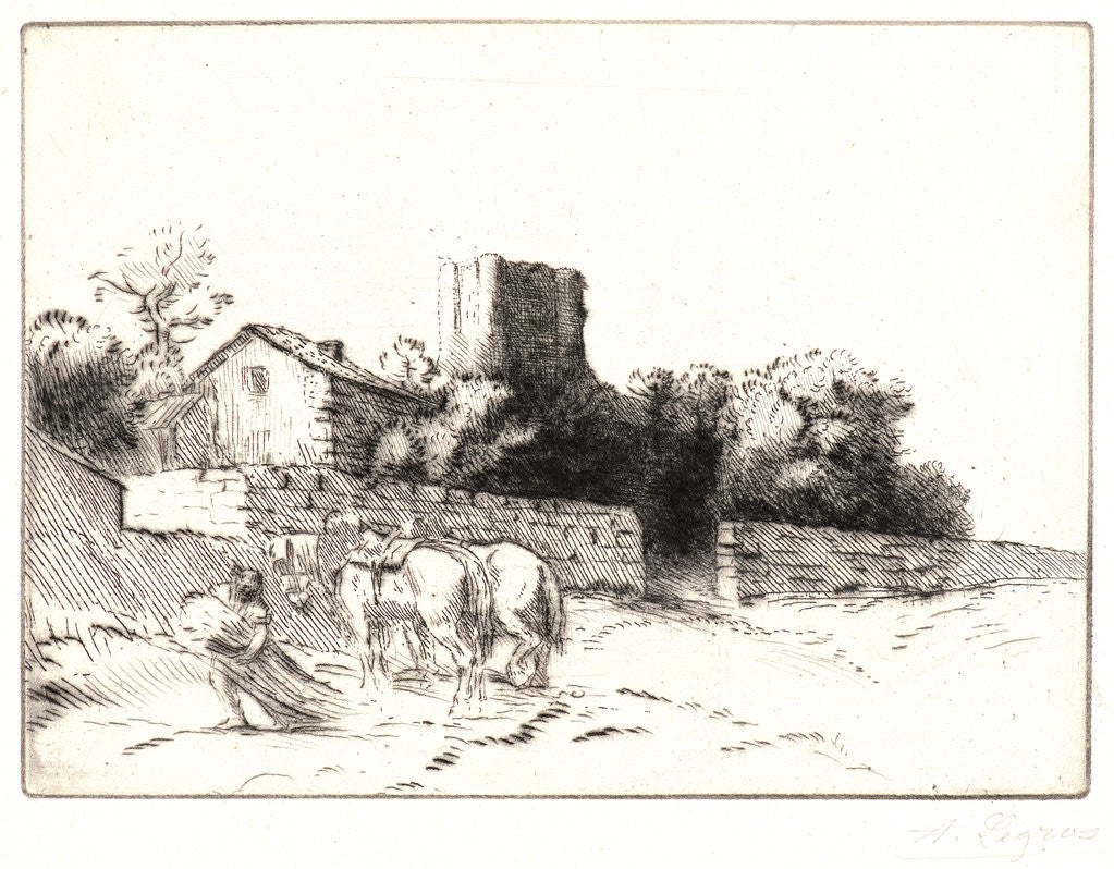 Detail of The Parsonage Wall (Mur de Presbytère) by Alphonse Legros