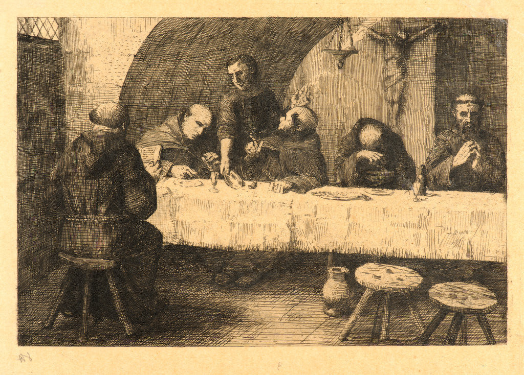 Detail of The Refectory (La Refectoire) by Alphonse Legros