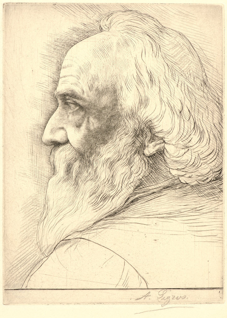 Detail of Self-Portrait, ca. 1906 by Alphonse Legros