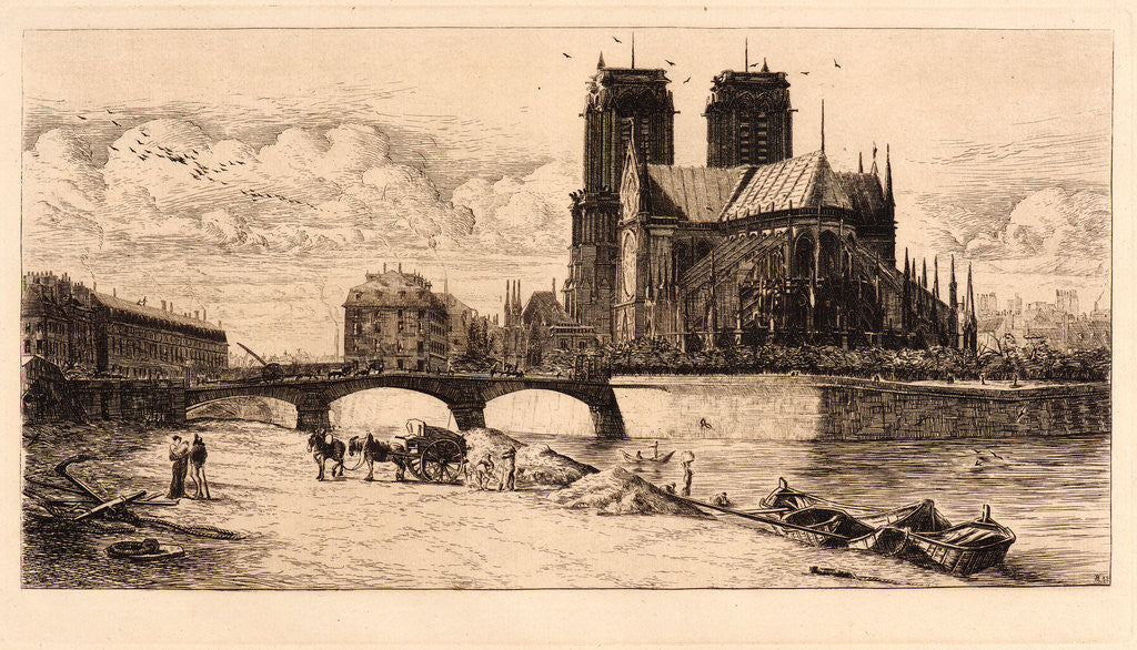 Detail of Apse of Notre Dame, 1881 by Edmond Gosselin