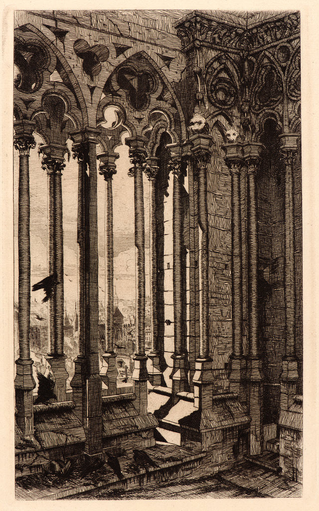Detail of Gallery of Notre Dame, 1881 by Edmond Gosselin