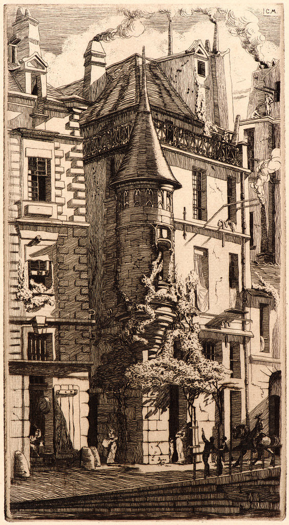 Detail of Tourelle de la Rue de la Tixeranderie, 1881 by Edmond Gosselin