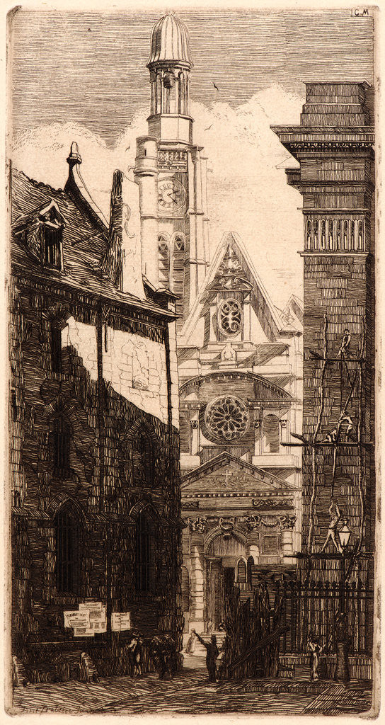 Detail of St. Etienne du Mont, 1881 by Edmond Gosselin
