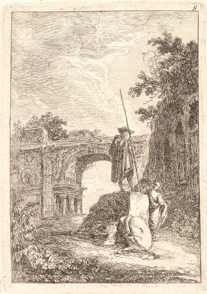 Detail of Triumphal Arch, 1763-1764 by Hubert Robert
