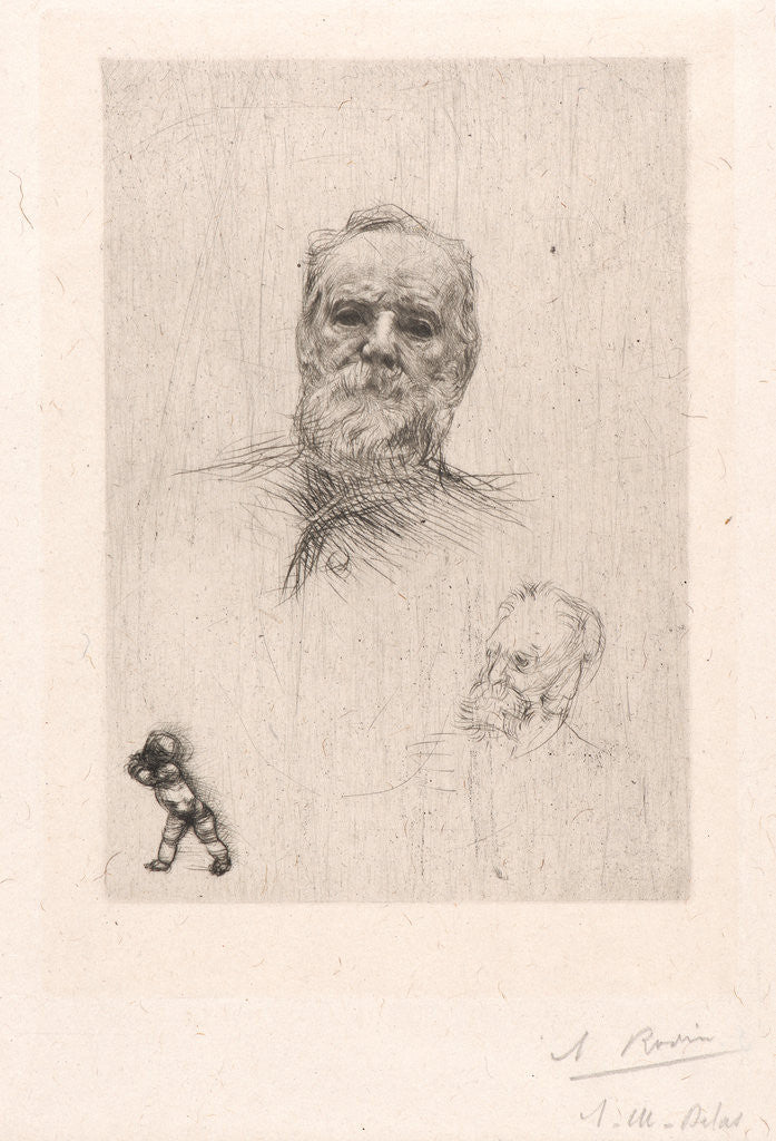 Detail of Portrait of Victor Hugo de face, 1886 by Auguste Rodin
