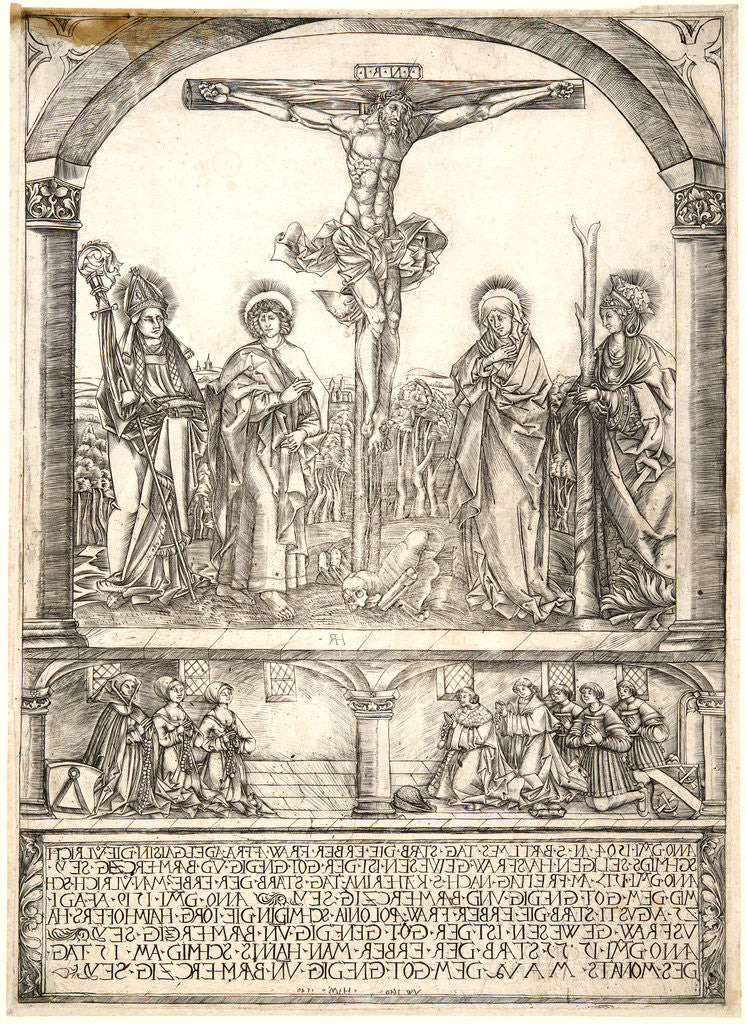 Detail of Christ on the Cross with the Virgin and St. Afra, St. John, and St. Ulrich, 16th century by Hans Rogel