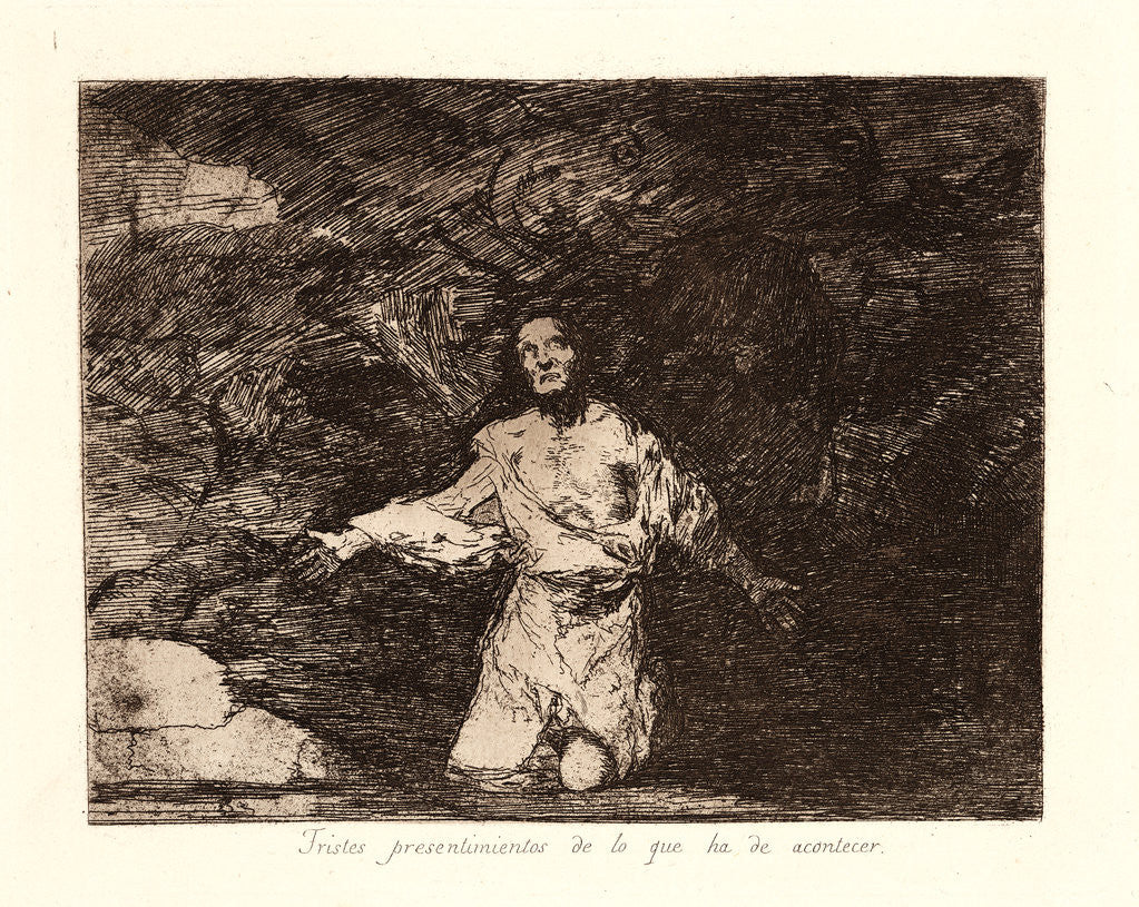 Detail of Sad Forebodings of What Is Going to Happen (Tristes Presentimientos de Lo Que Ha de Acontecer) by Francisco de Goya