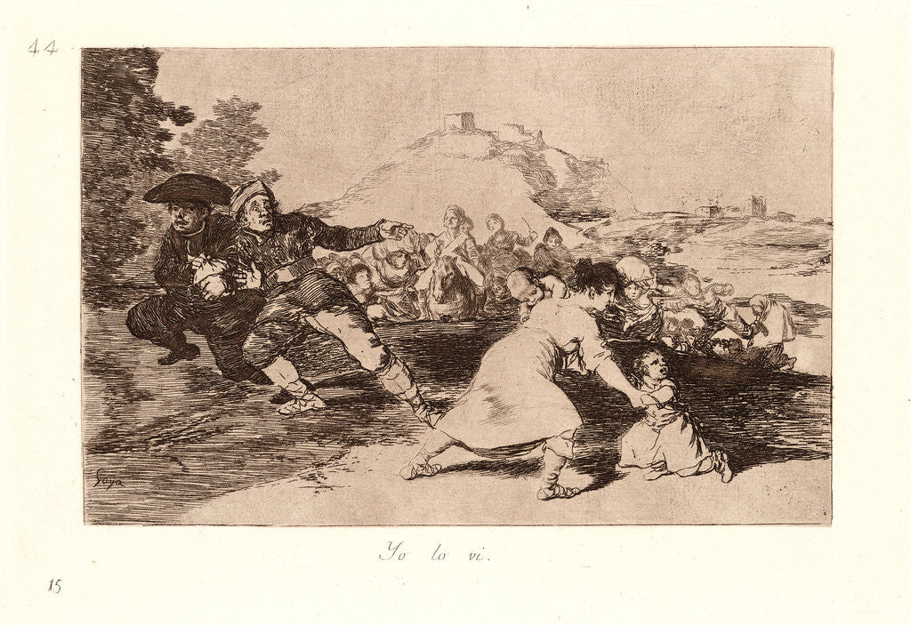 Detail of I Saw It (Yo Lo Vi) by Francisco de Goya