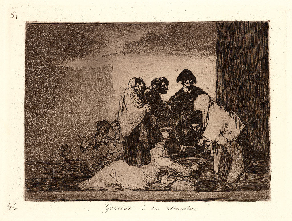Detail of Thanks to the Millet (Gracias á la Almorta) by Francisco de Goya