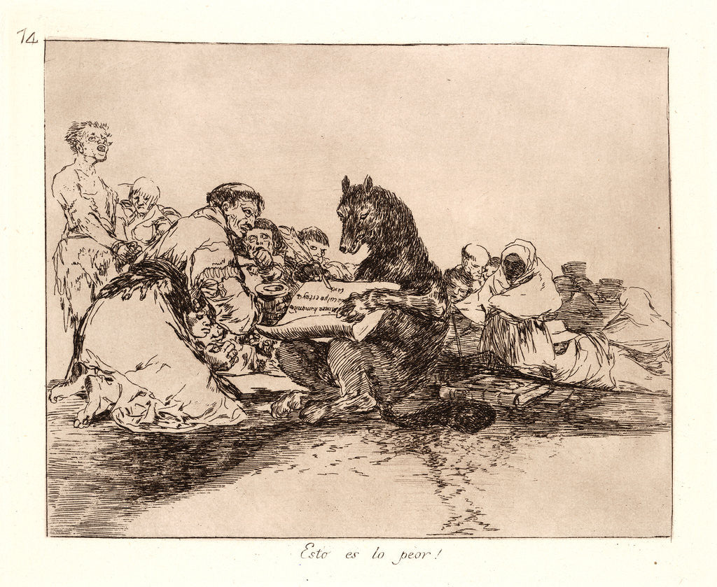 Detail of That Is the Worst of It! (Esto Es Lo Peor!) by Francisco de Goya