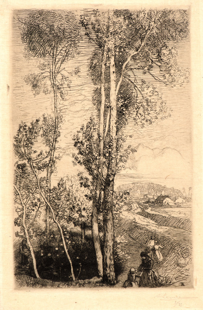 Detail of La Petite Mare, 1908 by Auguste Louis Lepère