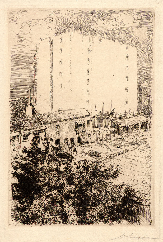 Detail of La Maison Neuve, 1894 by Auguste Louis Lepère