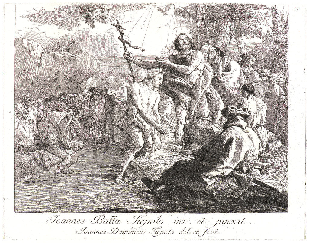 Detail of The Baptism of Christ by Giovanni Domenico Tiepolo