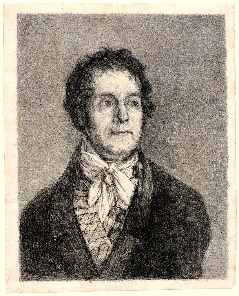 Detail of Portrait of the Printer Cyprien-Charles-Marie Nicolas Gaulon (Portrait de L’Imprimeur Gaulon), ca. 1825-1826 by Francisco de Goya