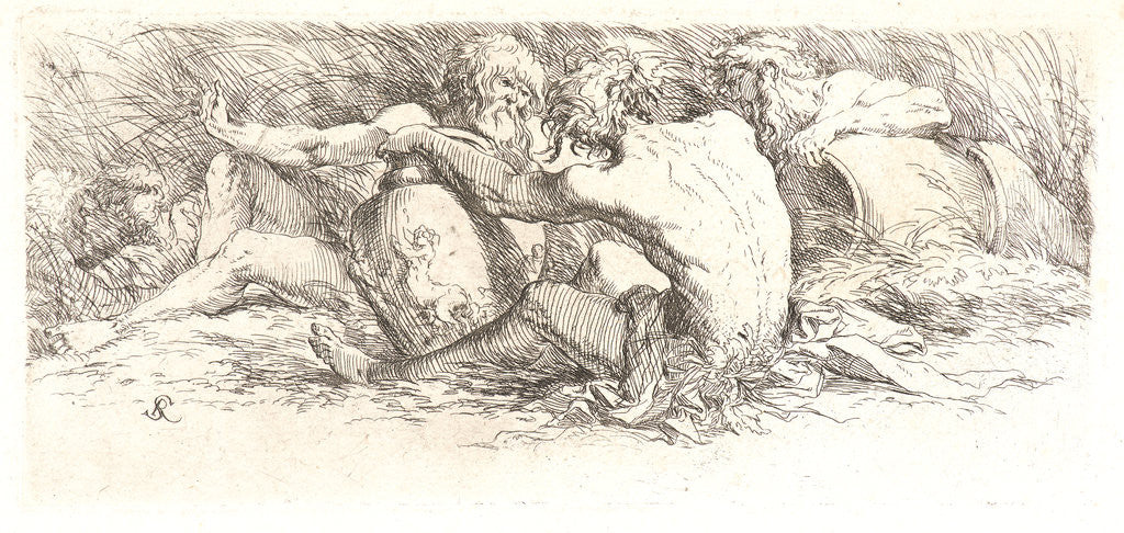 Detail of Three River Gods, 17th century by Salvator Rosa