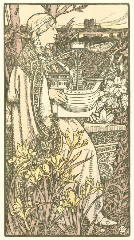 Detail of Lutèce, 1898 by Adolphe Giraldon