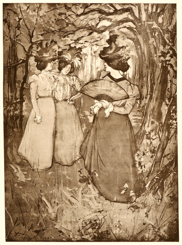 Detail of Menuet d'Automne, 1898 by Manuel Robbe