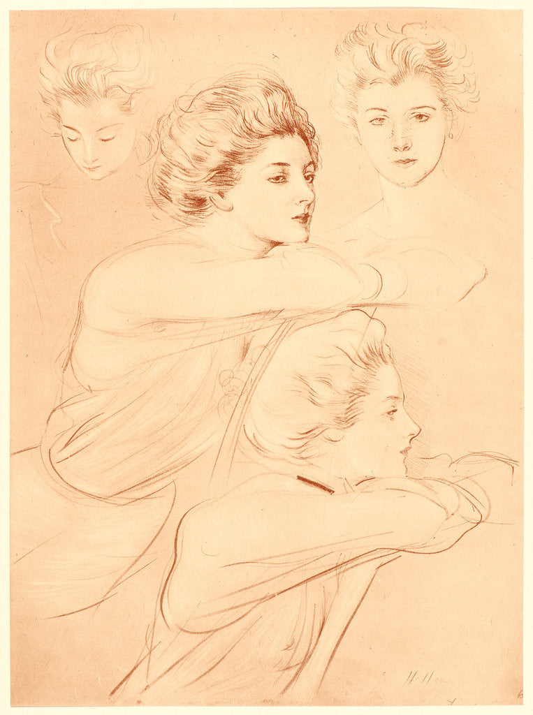 Detail of Parisienne, ca. 1898 by Paul César Helleu