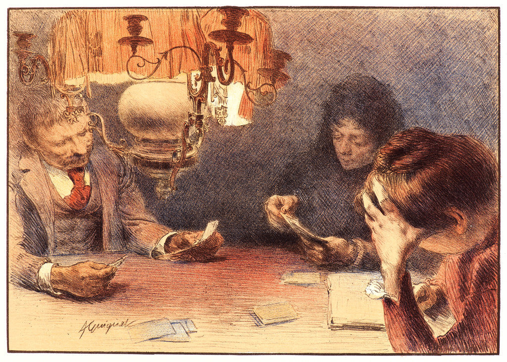 Detail of The Lamp, ca. 1898 by Jean Adrien Guignet