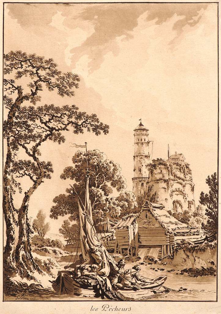 Detail of The Fishermen (Les Pêcheurs), 1771 by Jean-Baptiste Le Prince