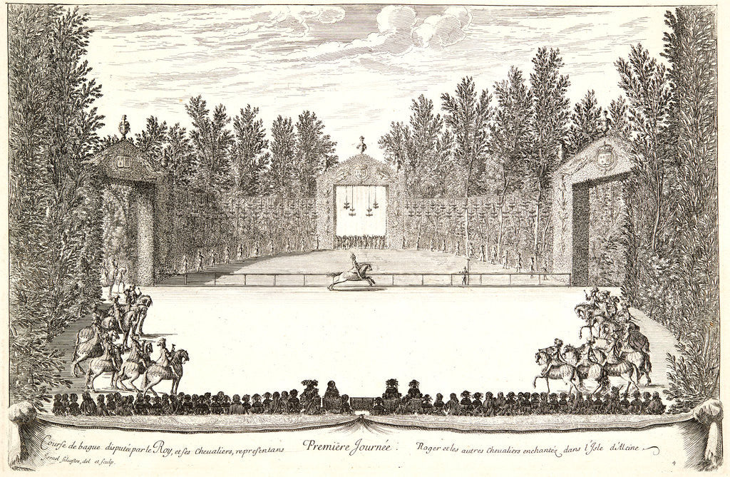 Detail of Plate from Premiere Journee, 17th century by Israël Silvestre