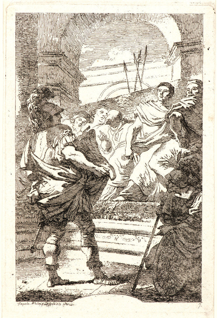 Detail of Mucius Scevola before Porsenna, ca. 1763-1764 by Jean-Honoré Fragonard