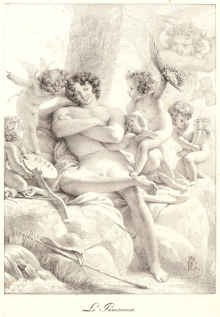 Detail of The Sluggard (Le Paresseux), 1817-1818 by Pierre Guérin