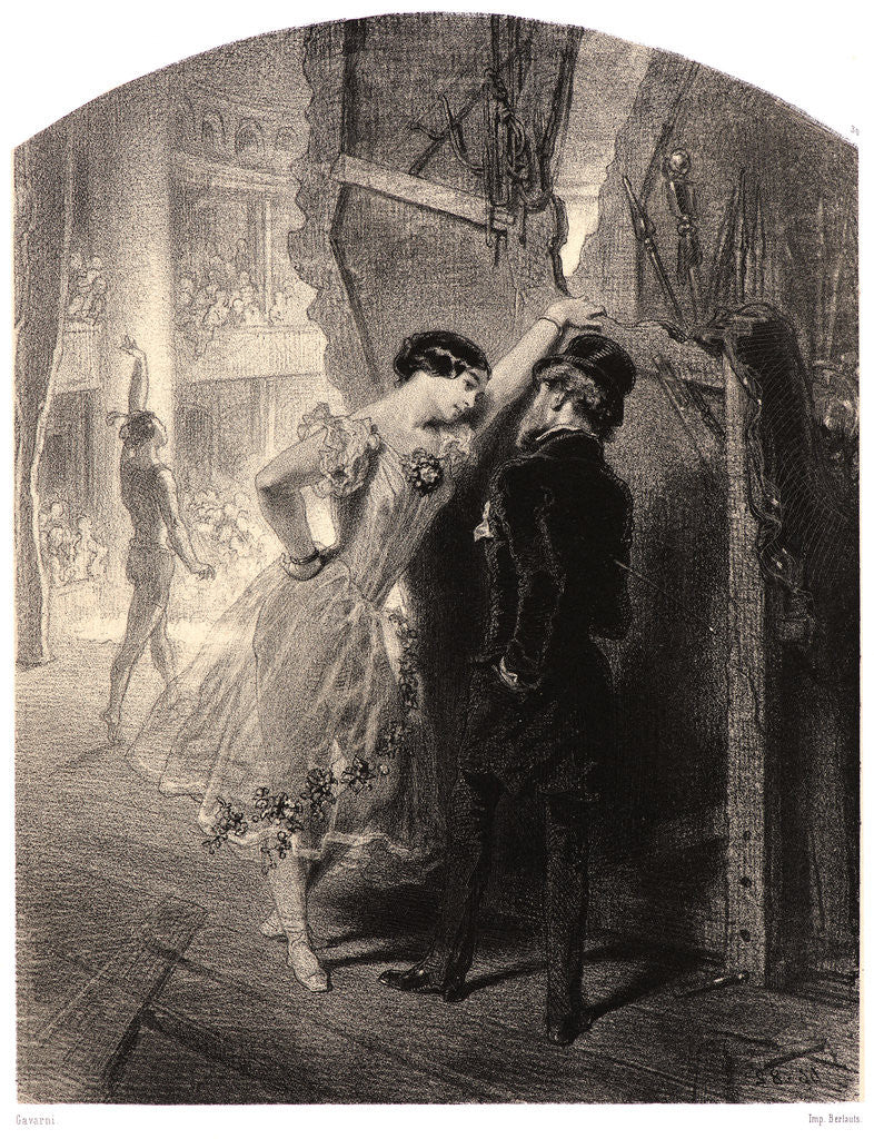 Detail of La Cantonnade, 19th century by Paul Gavarni