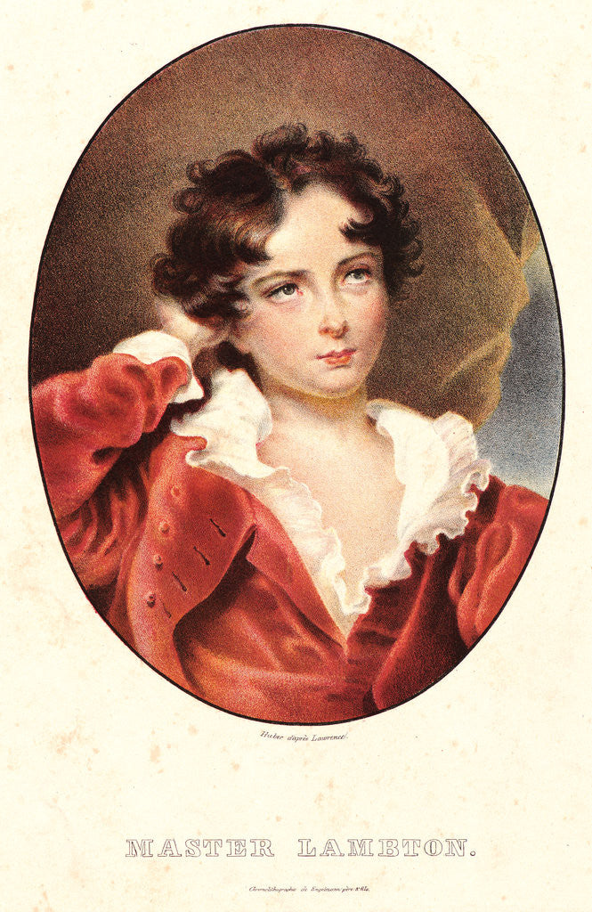 Detail of Master Lambton, 1837. Five-color lithograph. Image: 370 mm x 265 mm (14.57 in. x 10.43 in.). by Godefroy Engelmann