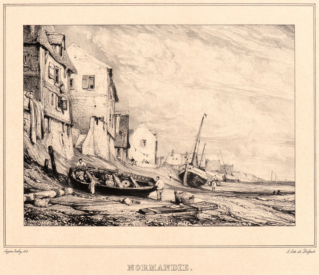 Detail of Normandie, 1831 by Eugène Isabey