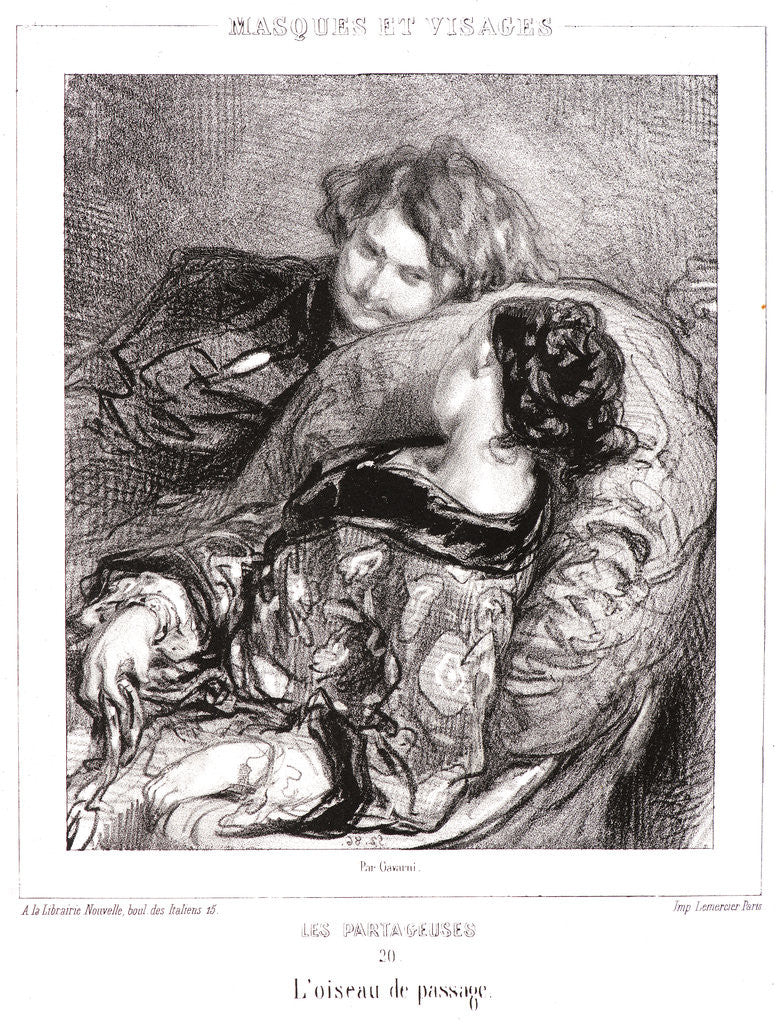 Detail of Bird of Passage by Paul Gavarni