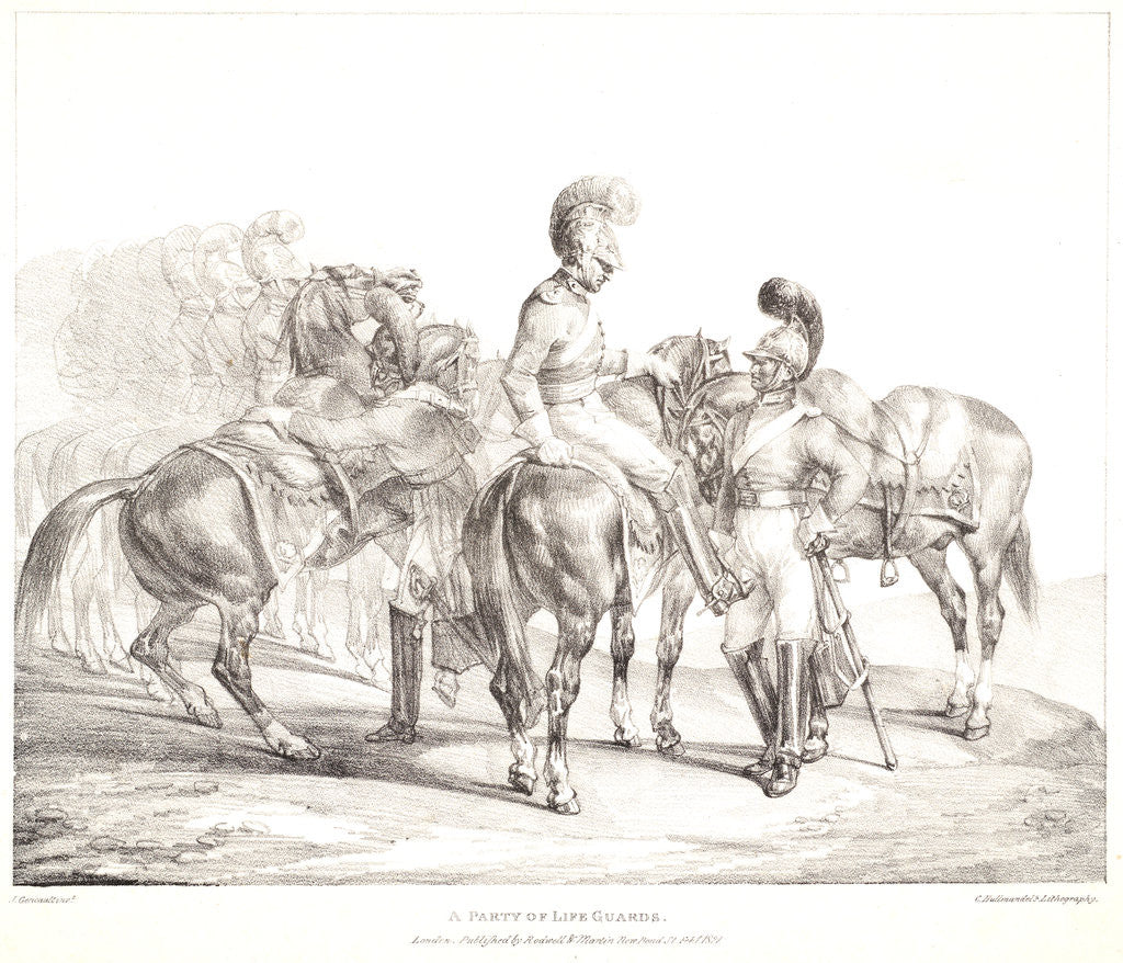 Detail of A Party of Life Guards, 1821 by Théodore Géricault