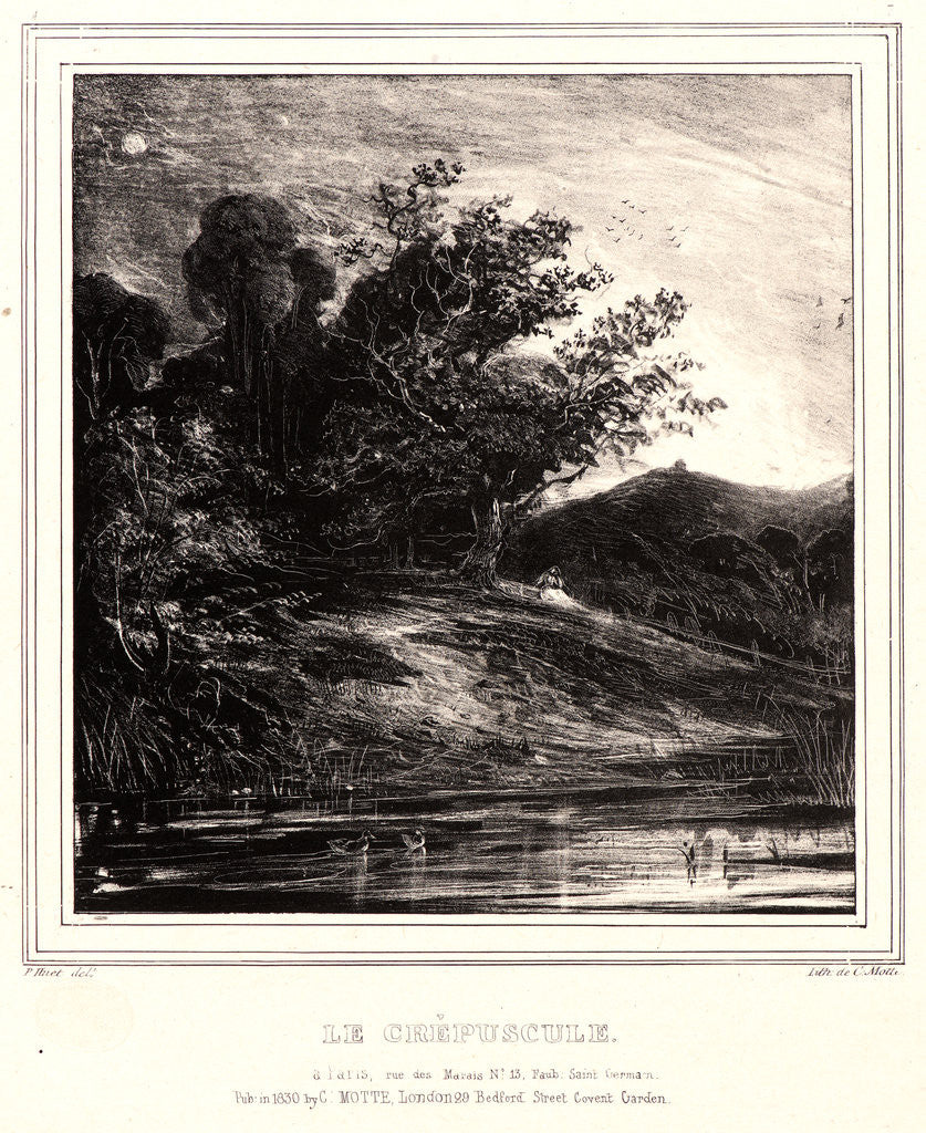 Detail of Dusk (Le Crépescule), 1829 by Paul Huet