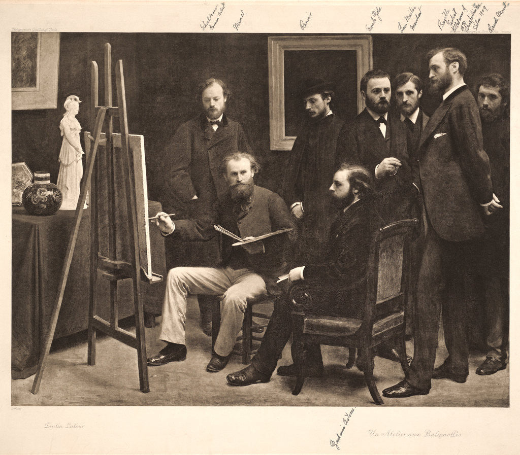 Detail of Un Atelier aux Batignolles by Henri Fantin-Latour