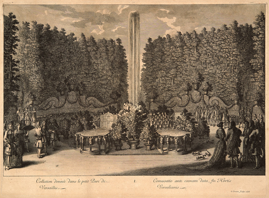 Detail of Collation donne dans le petit Parc de Versailles, 1678 by Jean Le Pautre