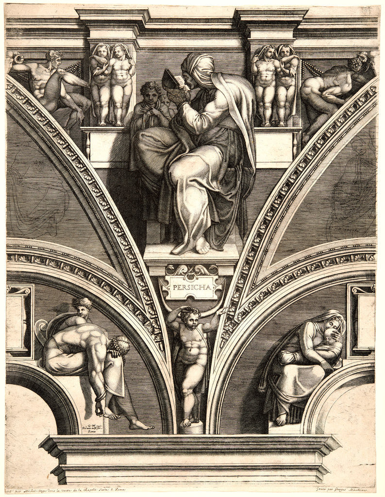 Detail of Persica, ca. 1570-1573 by Giorgio Ghisi