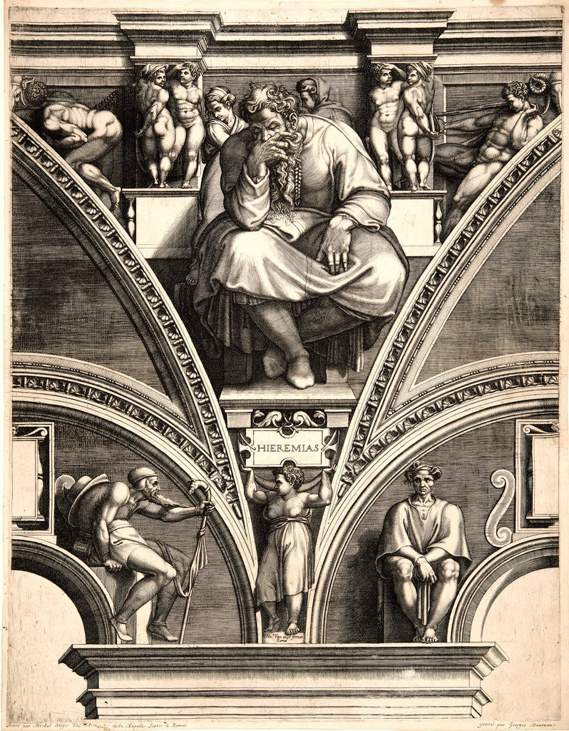 Detail of Jeremiah, ca. 1570-1573 by Giorgio Ghisi