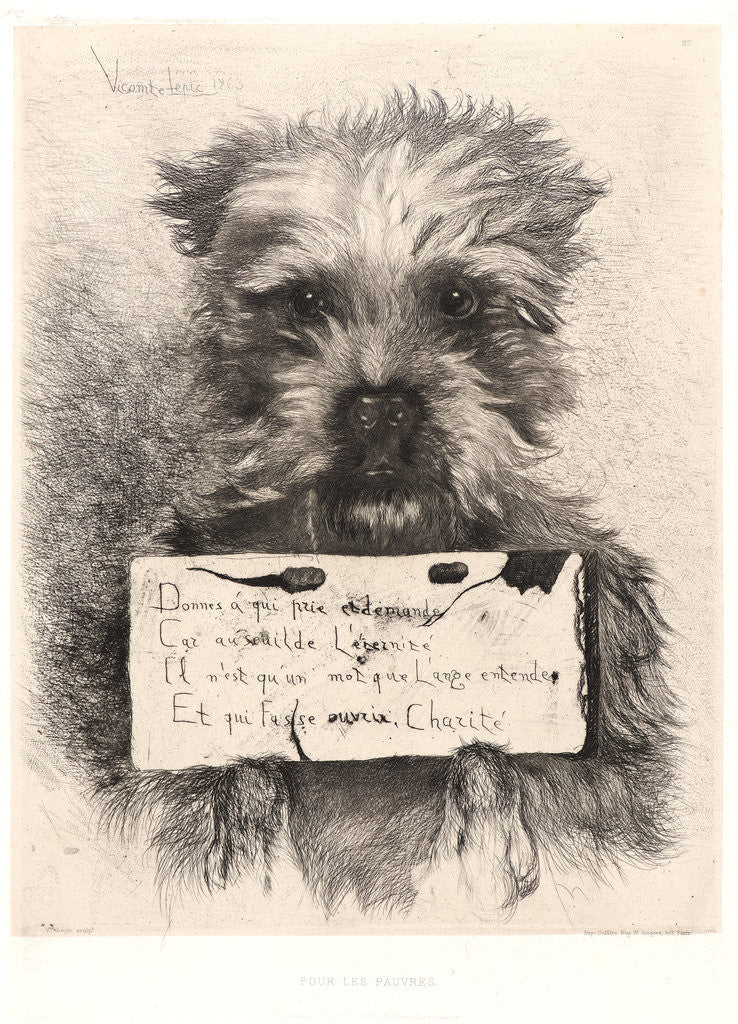 Detail of Pour les Pauvres, 1863 by Ludovic Lepic