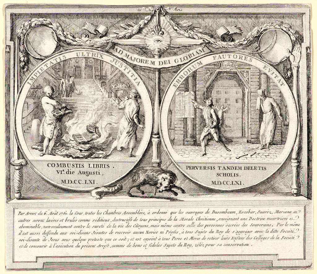 Detail of The Expulsion of the Jesuits, 1767 by Gabriel de Saint-Aubin