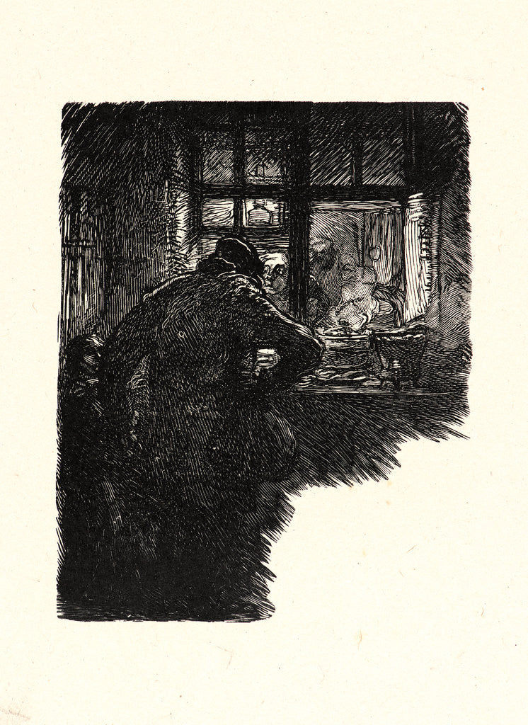 Detail of Image from La Bièvre, Les Gobelins, Saint-Séverin, ca. 1901 by Auguste Louis Lepère