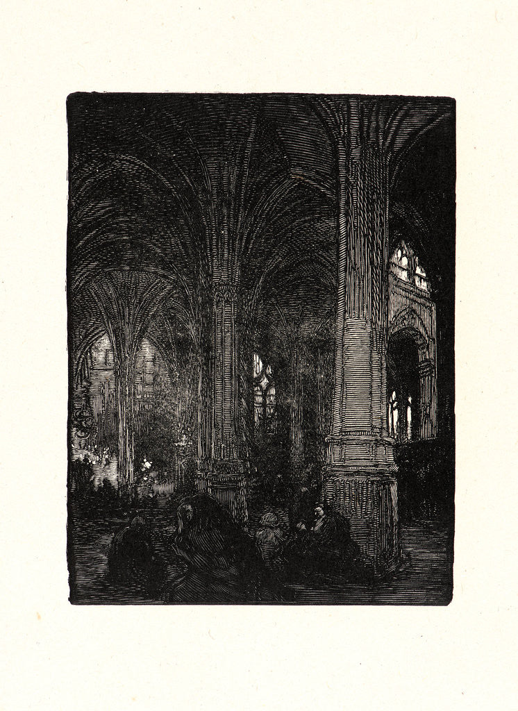Detail of Image from La Bièvre, Les Gobelins, Saint-Séverin, ca. 1901 by Auguste Louis Lepère