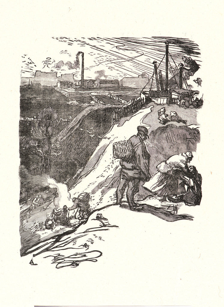 Detail of Image from La Bièvre, Les Gobelins, Saint-Séverin, ca. 1901 by Auguste Louis Lepère