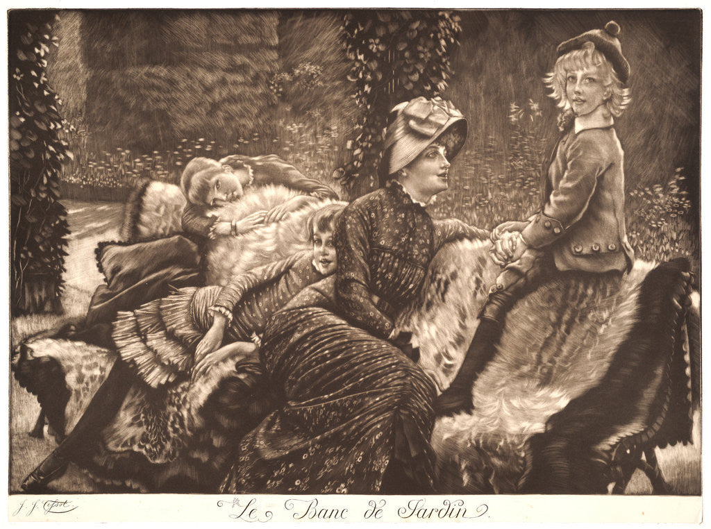 Detail of The Garden Bench (Le Banc de jardin), 1883 by James Tissot