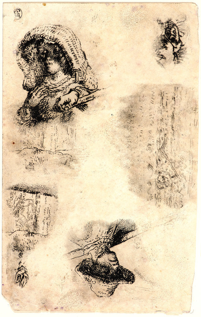 Detail of Detail: Departure for Work (Le Départ pour le Travail), 1863 by Jean-François Millet