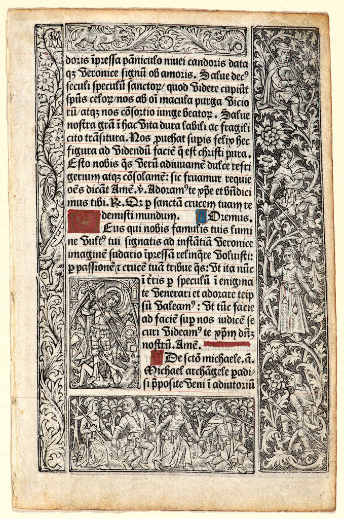 Detail of St. Michel ? (Encadrement à la chose), ca. 1498 by Philippe Pigouchet