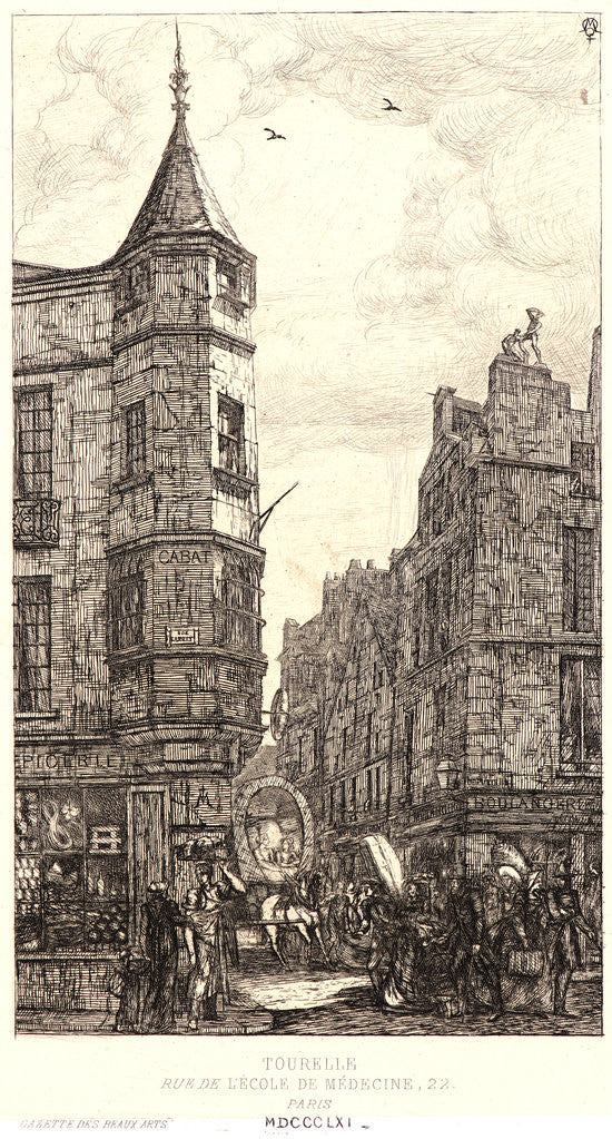 Detail of Tourelle de l'École de Médecine, Dite de Marat, 1861 by Charles Meryon