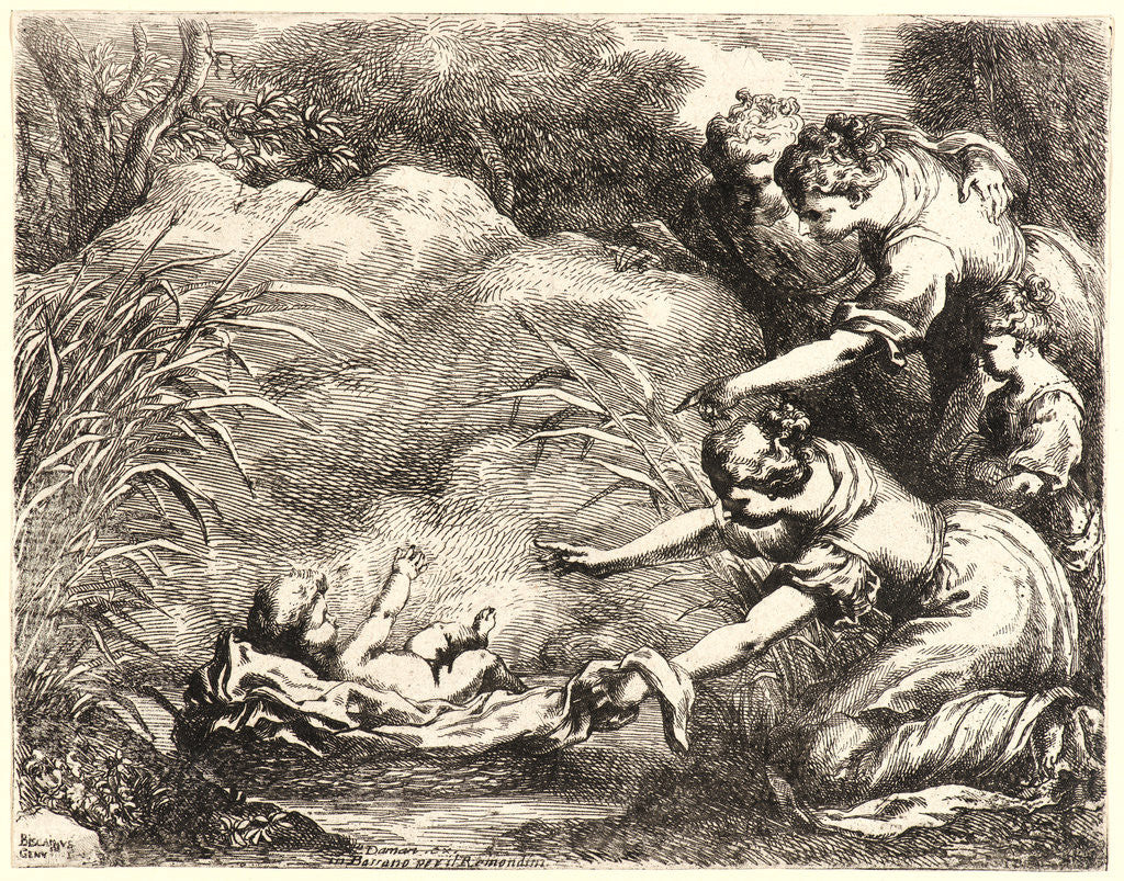 Detail of The Finding of Moses, 17th century by Bartolomeo Biscaino