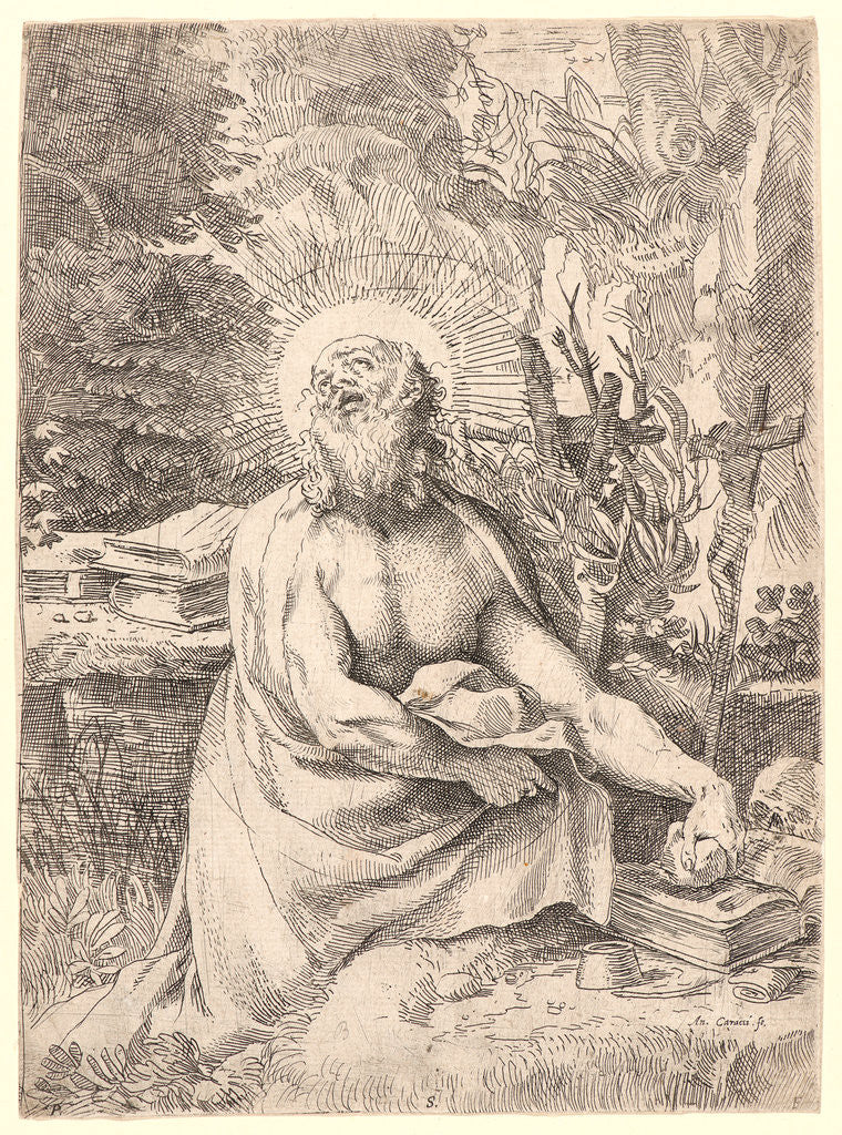 Detail of St. Jerome in the Wilderness, ca. 1591 by Annibale Carracci