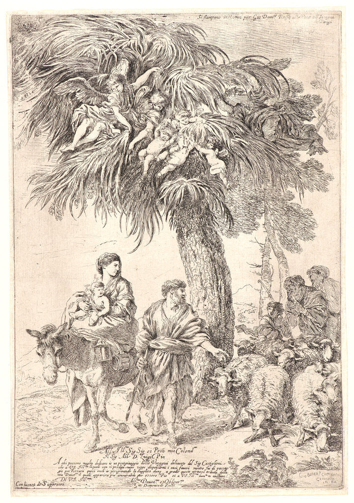 Detail of Flight into Egypt, ca. 1648 by Giovanni Benedetto Castiglione